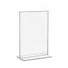 DIN A5 T-Ständer / Werbeaufsteller Hochformat aus Acrylglas