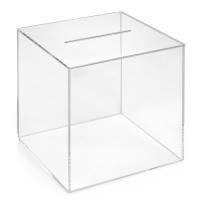 Losboxen aus Acrylglas für Wettbewerbe, Umfragen oder Spendensammlung.